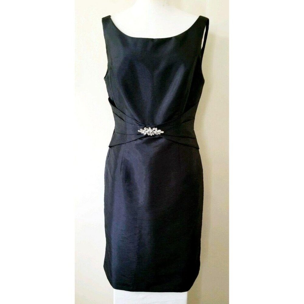 Jade By Jasmine Women’s Stunning Taffeta Bateau Neckline Sheath Dress Size 8 - Picture 5 of 15